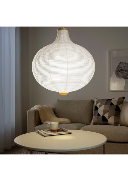 Abajur Başlığı, Beyaz, 57 cm fırsatları