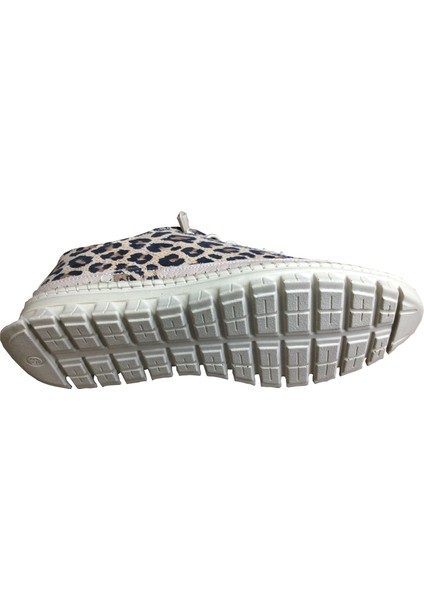 2010 Womenly Style Bej-Leopar Kadın Günlük Ayakkabı % 100 Hakiki Deri indirimleri