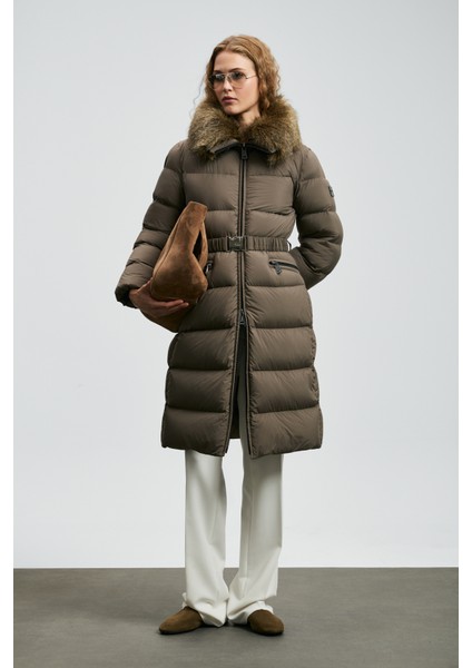 Eco Kaz Tüyü Kadın Mont Siyah