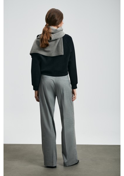 Beggy Kadın Örme Sweatshırt Siyah