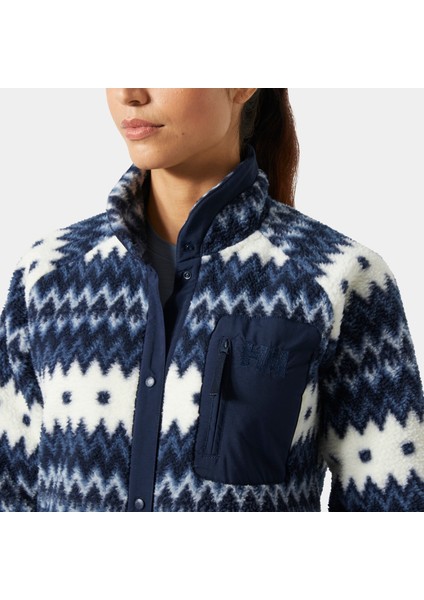 W Imperıal Prınted Pıle Snap Mont HHA.63373_HHA.597 indirimleri