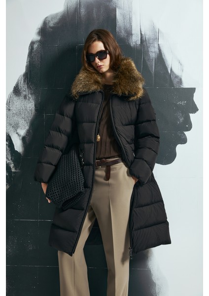 Eco Kaz Tüyü Kadın Mont Siyah fırsatları