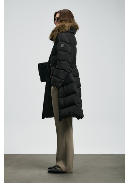 Eco Kaz Tüyü Kadın Mont Siyah indirimleri