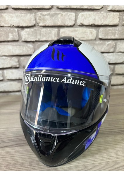 Kask Vizör Için Instagram Kullanıcı Adı Sticker 15 cm Beyaz Renk fiyatları