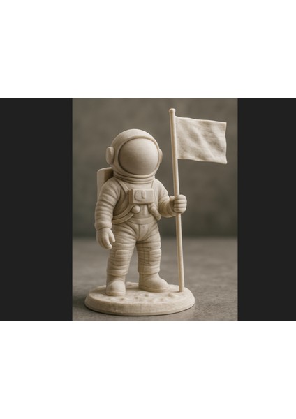 Astronot Beyaz Pla Doğal Malzeme Oyuncak 13CM