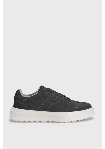 Jaques Erkek Deri Sneaker Ayakkabı Koyu Gri