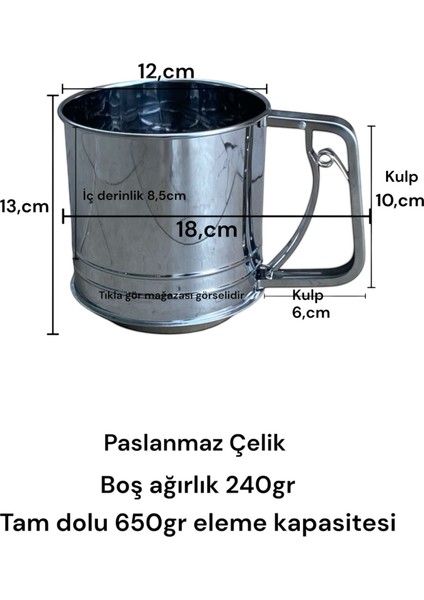 Büyük Boy Un Eleği Kakao Nişasta Şeker Pratik Dağıtıcı Elek Paslanmaz Çelik fiyatları