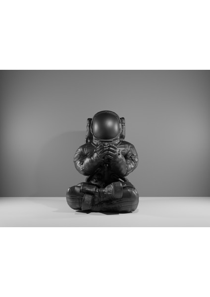 Oturan Astronot Uzay Karbon Malzeme Figur 13CM