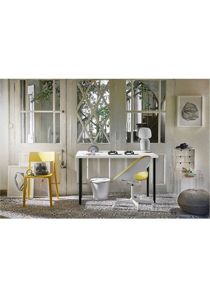 Çalışma Masası, Beyaz-Siyah, 120X60 cm fırsatları