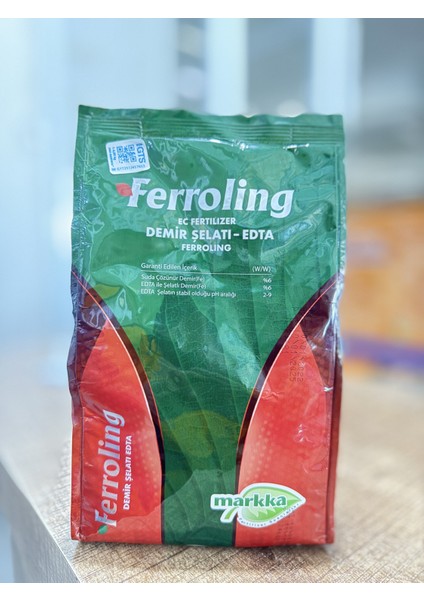 Ferroling Edta Şelatlı %6 Demir Gübre – 1 kg | Sararma Problemlerine Karşı Etkili Demir Takviyesi