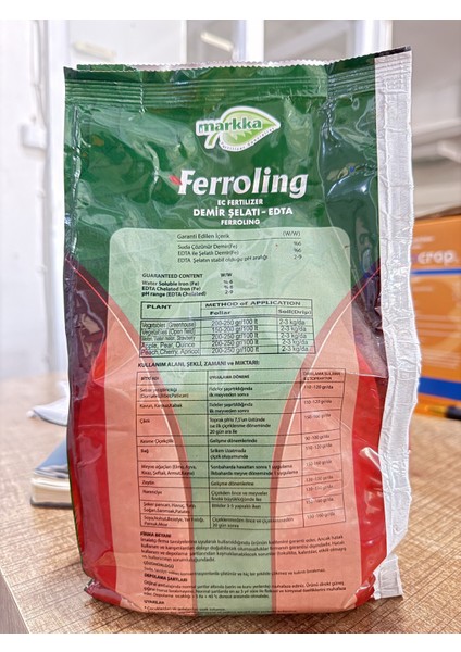 Ferroling Edta Şelatlı %6 Demir Gübre – 1 kg | Sararma Problemlerine Karşı Etkili Demir Takviyesi fiyatları