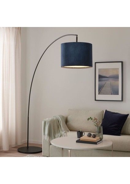 Abajur Başlığı, Koyu Mavi Kadife, 42 cm fırsatları