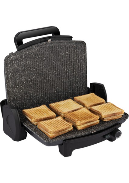 Küçük ve Şık Tost Makinesi, Siyah Renkli, Pratik Kullanım. fiyatları