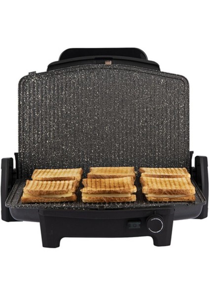 Küçük ve Şık Tost Makinesi, Siyah Renkli, Pratik Kullanım. fırsatları