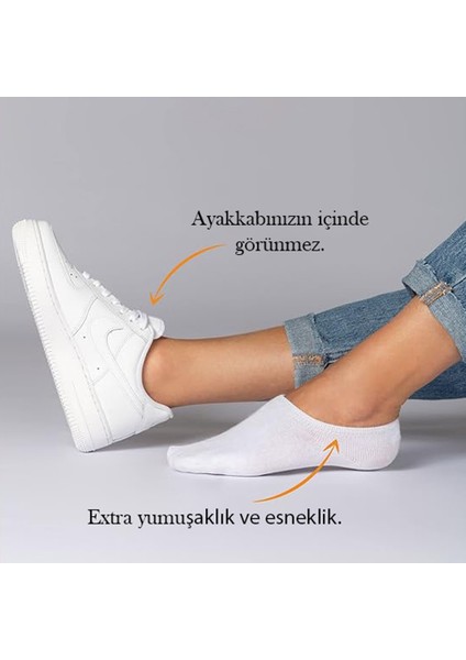 12 Çift Pamuklu Erkek Sneaker Patik Çorap Beyaz fırsatları