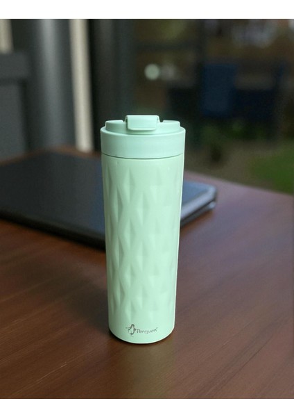 Paslanmaz Çelik 500ML Outdoor Termosu 6 Saat Sıcak 12 Saat Soğuk Bardak Termos Desenli Mug