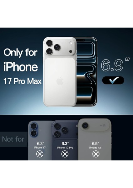 iPhone 17 Pro Max Kılıf Şeffaf Magsafe Magnetik Kamera Çıkıntılı Kılıf Kablosuz Şarj, Darbe Emici fiyatları