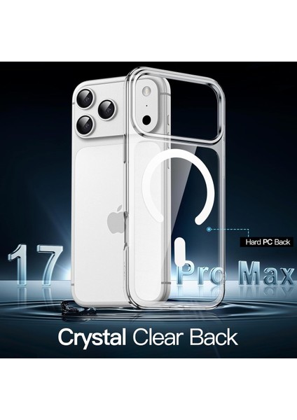 iPhone 17 Pro Max Kılıf Şeffaf Magsafe Magnetik Kamera Çıkıntılı Kılıf Kablosuz Şarj, Darbe Emici modelleri