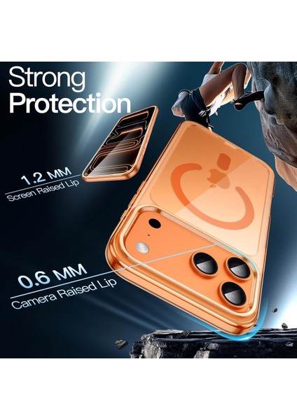iPhone 17 Pro Kılıf Şeffaf Magsafe Magnetik Kamera Çıkıntılı Kılıf Kablosuz Şarj, Darbe Emici fiyatları