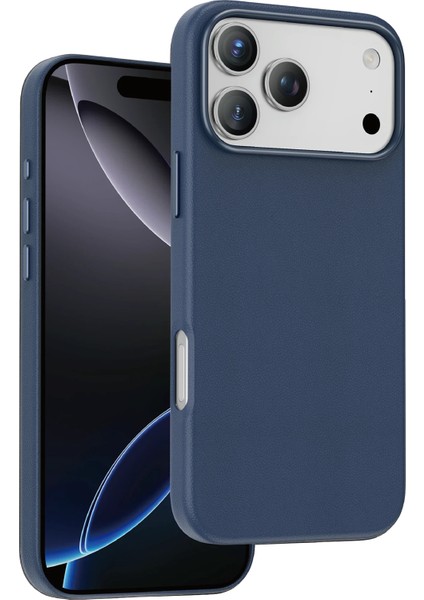 Apple iPhone 17 Pro Kılıf Deri Kaplama Soft Görünüm Magsafe Premium Kapak