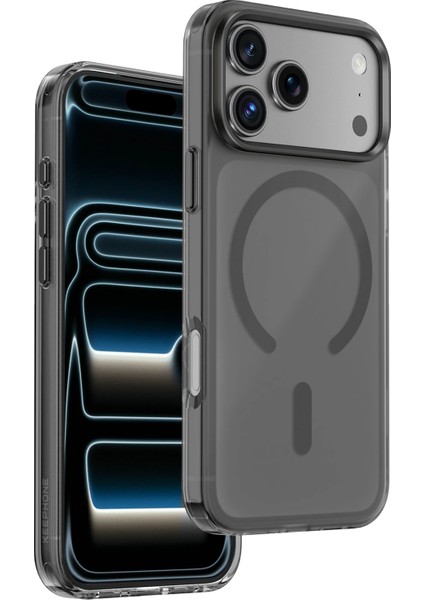 Apple iPhone 17 Pro Uyumlu Kılıf Magsafe Arkası Mat Hisli Kaymaz Koruyucu Kapak
