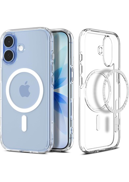iPhone 17 Kılıf Şeffaf Magsafe Magnetik Kamera Çıkıntılı Kılıf Kablosuz Şarj, Darbe Emici