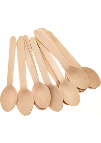 Tahta Kullanat Kaşık 100 Adet 16CM fiyatları