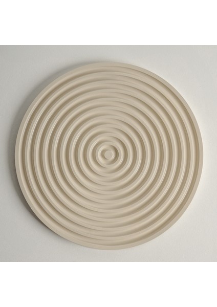 Spiral Formlu Dekoratif Sunum Tabağı | Zaman Tozu Krem