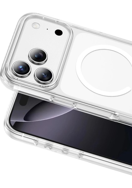 Apple iPhone 17 Pro Kılıf Premium Magsafe Kablosuz Şarj Destekli Sararmaz Şeffaf Kapak fiyatları