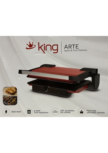 Kırmızı Renkli Izgara Tost Makinesi ile Lezzetli Atıştırmalıklar