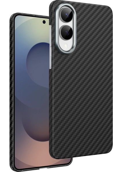 Samsung Galaxy S25 Edge Kevlar Kılıf Magsafe Şarj Özellikli Slim Aramid Karbon Fiber