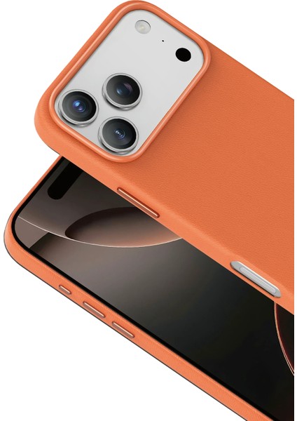 Apple iPhone 17 Pro Kılıf Deri Kaplama Soft Görünüm Magsafe Premium Kapak fiyatları