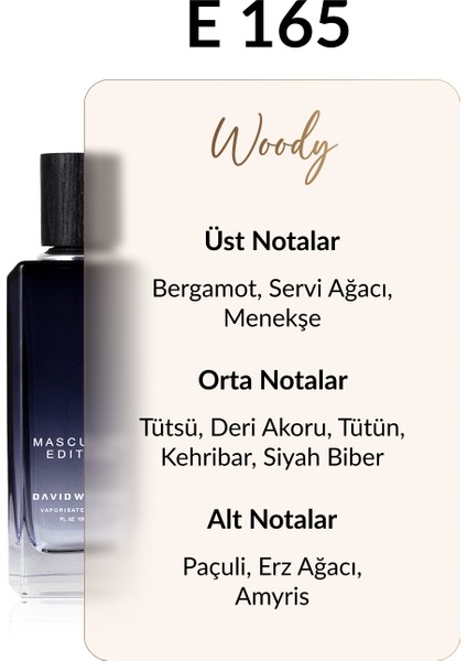 E165 Marc 100 ml Erkek Parfüm | Woody fiyatları