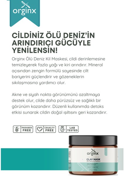 Arındırıcı Yüz Bakım Maskesi – Siyah Noktaya Eğilimli Ciltler İçin Ölü Deniz Kil Maskesi 150 ml fiyatları