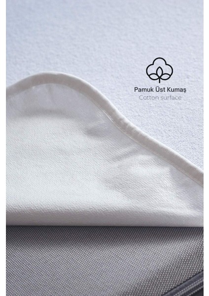 Alez Pamuklu Su Sıvı Geçirmez 4 Köşe Beyaz Yatak Koruyucu Tek Çift Kişilik Terletmeyen Yatak Alezi indirimleri