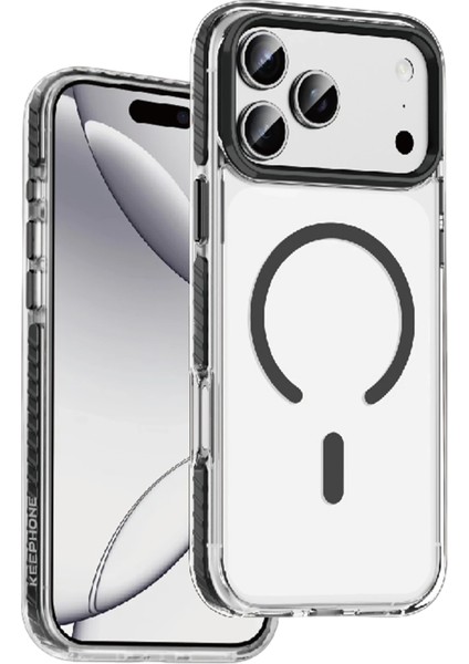 Apple iPhone 17 Pro Max Kılıf Kenarı Darbe Önleyici Tırtıklı Shockstar Magsafe Kapak