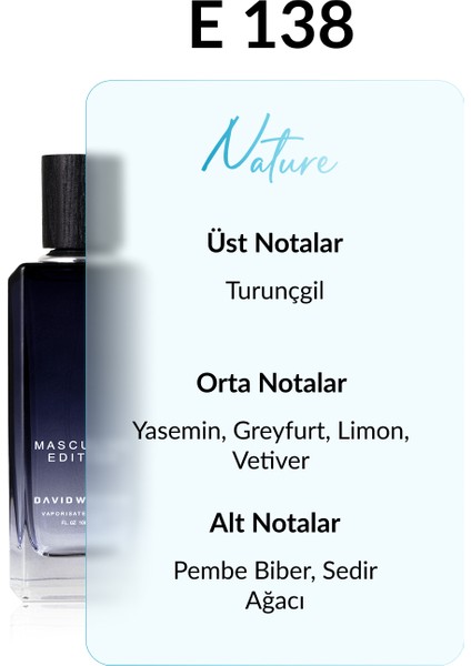 E138 Blue Div 100 ml Erkek Parfüm | Nature fiyatları