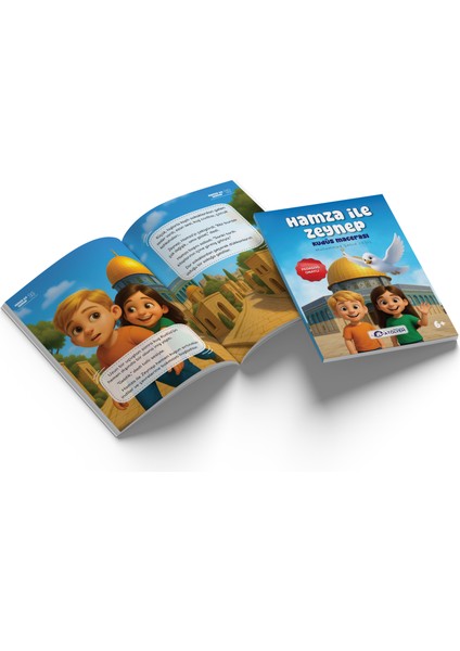 Hamza ile Zeynep'in Maceraları Hikaye Kitap Seti Kudüs, Mekke, Medine ve Boyama Kitabı 4 Kitap modelleri