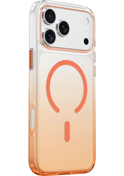 Apple iPhone 17 Pro Uyumlu Kılıf Parlak Çift Renkli Şeffaf Magsafe Özellikli Kapak fırsatları