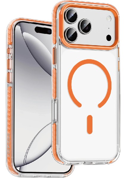 Apple iPhone 17 Pro Kılıf Kenarı Darbe Önleyici Tırtıklı Shockstar Magsafe Kapak