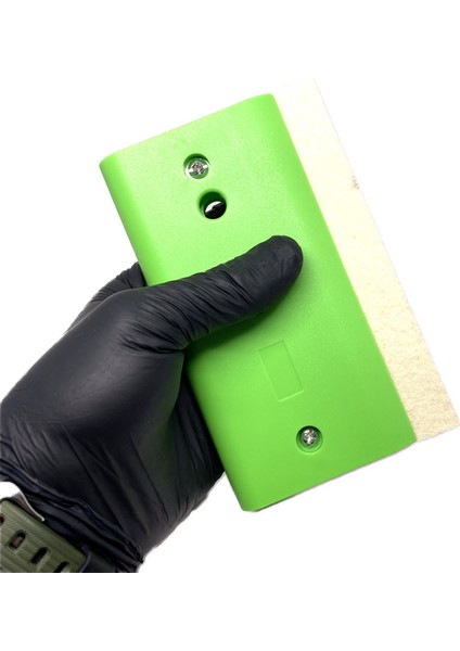 Kalın Keçeli Büyük Ragle Folyo Cam Filmi Çekme Aparatı Yeşil fiyatları