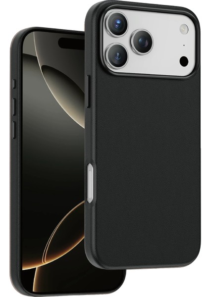 Apple iPhone 17 Pro Max Kılıf Deri Kaplama Soft Görünüm Magsafe Premium Kapak