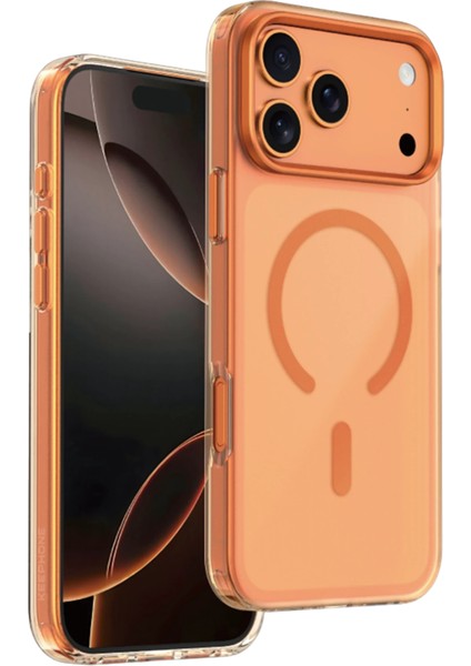 Apple iPhone 17 Pro Uyumlu Kılıf Magsafe Arkası Mat Hisli Kaymaz Koruyucu Kapak