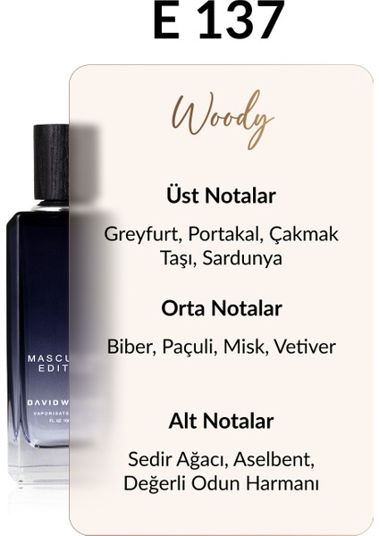 E137 Tendrew 100 ml Erkek Parfüm | Woody fiyatları