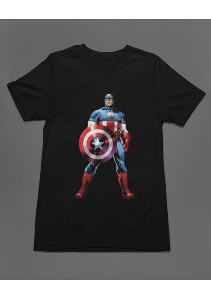 Captain America Kaptan Amerika Marvel Unisex Tişört T-Shirt fiyatları