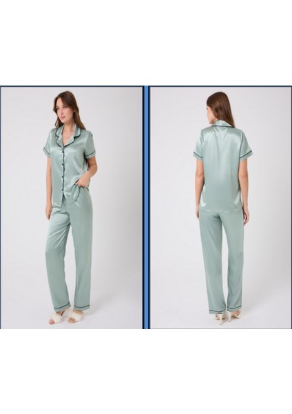 Missayza V.s 2110 Model Kısa Kol Biyeli Saten Pijama Takım fiyatları