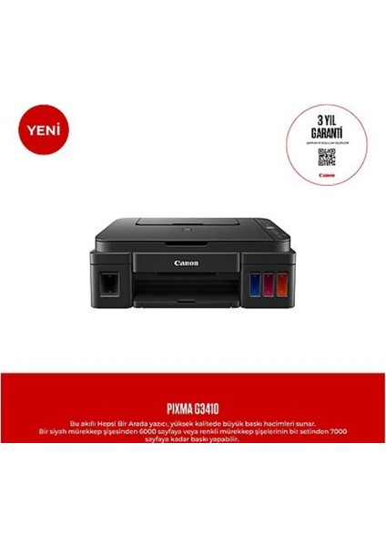Pıxma G3410 Tanklı Çok Fonksiyonlu Wifi Yazıcı fiyatları