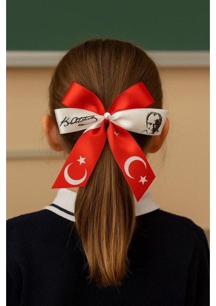 29 Ekim 10 Kasım 23 Nisan Türk Bayraklı Ay Yıldızlı Atatürk Imzalı Atatürk Resimli Kurdaleli Toka