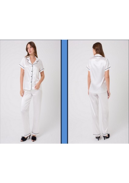 Missayza V.s 2110 Model Kısa Kol Biyeli Saten Pijama Takım fırsatları
