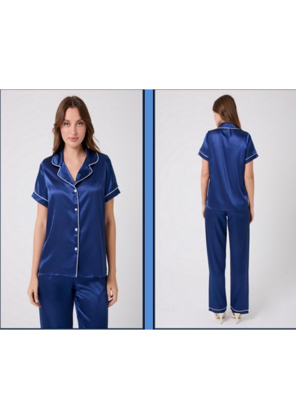 Missayza V.s 2110 Model Kısa Kol Biyeli Saten Pijama Takım indirimleri